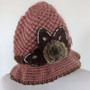 Fashionable Thermal Caps Women Crochet Hat NWT